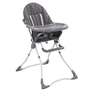 detská vysoká stolička vidaXL šedá a biela