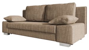 MIRJAN24 Sofa Laura, Couch mit Bettkasten und Schlaffunktion, Couchgarnitur, freistehendes Schlafcouch, Schlafsofa vom Hersteller, Polstersofa (Lawa 02)
