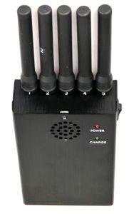 5 Anténová PROFI prenosná rušička GSM/DCS/4G/3G/GPS/GLONASS/WIFI signálov