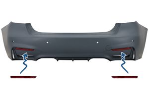 Rote Reflektoren für BMW 3er F30 11-19 Nur M3 Sport Design Heckstoßstange