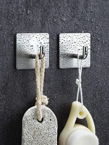 GKA 3 Stück Edelstahl silber Handtuchhaken Haken Selbstklebend Bad Küche Handtuchhalter Kleiderhaken ohne Bohren