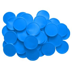 CombiCraft Kunststoff Wertmarken oder Pfandmarken Blanko - Blau - 100 Stück