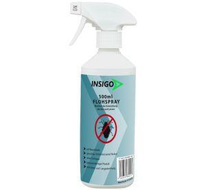 INSIGO 500ml Anti-Flohspray, Mittel gegen Flöhe, Flohschutz, Katzenfloh, Hundefloh, Insektenschutz, gegen Ungeziefer & Parasiten, Innen & Außen
