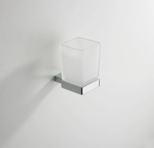 Saqu Glasbehälter mit Glas 6x8,6x9,5 cm Chrom