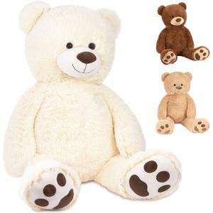 BRUBAKER XXL Plyšový Medveď 100 cm veľký - mäkká hračka Plyšová hračka - Biela