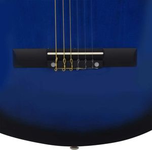vidaXL Klassikgitarre für Anfänger und Kinder Blau 1/2 34"