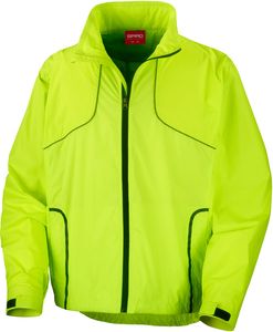 SPIRO Unisex přechodová bunda Trail & Track cyklistická bunda S185X Green Neon Lime XXL