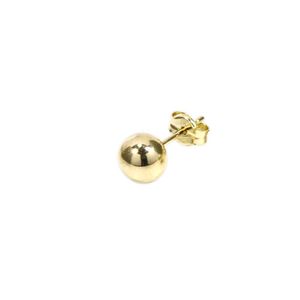 Single 6mm KUGEL OHRSTECKER 585  Gelbgold OHRSCHMUCK OHRRINGE Kugelstecker 5576