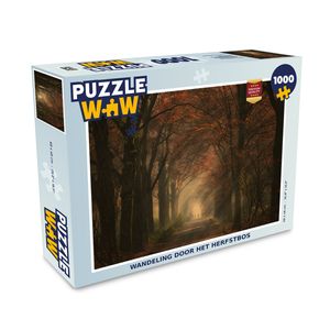 MuchoWow® Puzzle 1000 Teile Waldweg - Herbst - Wald - Bäume und Pflanzen - Natur - Erwachsene - Rätsel