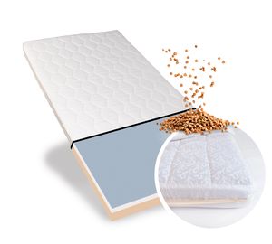 ALCUBE Baby Matratze 70 x 140 cm DUO aus Buchweizen und Naturlatex – Antiallergene Matratze für Babybett oder Kinderbett