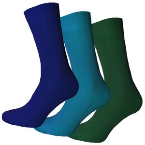 Simply Essentials - Bambusové ponožky pre mužov (3-pack) 1736 (39,5 EU-45,5 EU) (námornícka modrá/modrozelená/fľašovozelená)