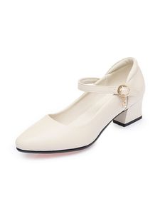 Damen Schuhe Mode Spitzer Zehenpumpen Flach Mund Arbeitsschuhe Aus Kleine Lederschuhe Beige,Größe:EU 41