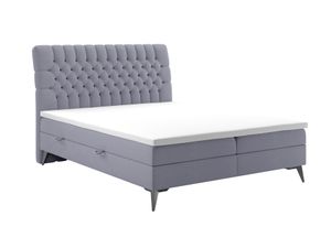 MOB, Manželská posteľ Boxspring 160 cm - Molera (fialová) (s úložným priestorom)