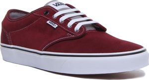 Vans Atwood Sportliche Retro-Herren-Turnschuhe mit niedriger Spitze und Schnürung in Burgund (40.5; rot)