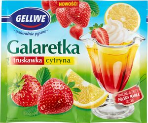 Gellwe želé jahodovo-citrónová príchuť 75 G (50 G + 25 G)