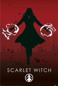 Scarlet Witch - Silhouette - Poster Plakat Druck - Größe 61x91,5 cm