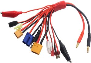 10 in 1 Bananen Lipo Ladegerät Adapterkabel Xt90 Xt60 Jst Ec5 T Stecker Tamiya Mini für RC Auto Hubschrauber Quadcopter DJI, Multicolor