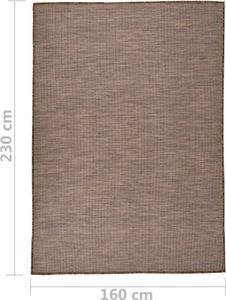 vidaXL Outdoor-Teppich Flachgewebe 160x230 cm Braun