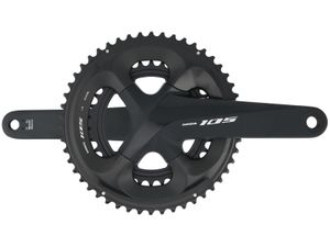 Shimano Kurbelgarnitur 105 FC-R7000 2x11, Farbe:schwarz, Länge:175 mm, Zähne:50-34 Zähne