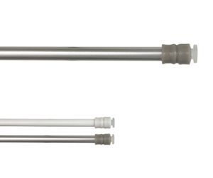 BEAUTEX Klemmstange  60-90 cm; Teleskopstange ausdrehbar mit Saugknopf für Fenstergardinen; Länge wählbar, Silber