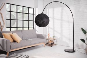Filigrane Stehlampe COCOONING 205cm schwarz Kugelleuchte Stehleuchte Wohnzimmerlampe