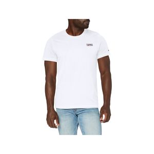 Tommy Jeans Herren Regular Corp Logo T-Shirt, Weiß XXL