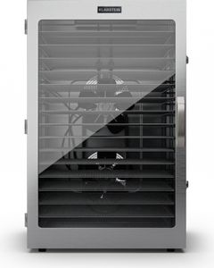 Klarstein Dörrgerät, Dörrautomat für Gemüse, Obst, Pilze & Fleisch, 1500W Edelstahl-Dörrautomat, Trockenautomat mit 16 Metallgitter, Dörrgerät mit 24H Timer & Touch-Display, Food Dehydrator