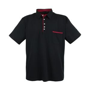 LV-1701 Polo-Shirt Black Herren Polohemd Uebergroesse  , Größe:4XL