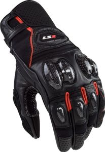 LS2 Handschuh "Spark II" Herren, Material: Rinds-  schwarz / rot,