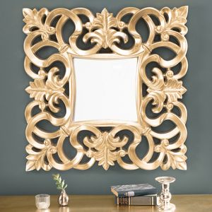 riess-ambiente Eleganter Wandspiegel VENICE 75x75cm gold antik Barockstil Spiegel Dekoration
