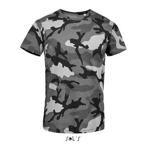 Mens Camo / Tarn Herren T-Shirt - Farbe: Grey Camo - Größe: XL