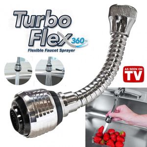 GKA Turbo Flex Wassersparer 360° schwenkbar Wasserhahn Strahlregler Schwenkbrause Verlängerung 2 Modi wassersparend für Spüle Waschbecken