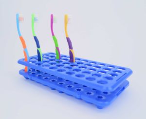 Zahnbürstenständer Zahnbürstenhalter für Kindergarten Kita Hort Kinder-Krippe für 50 Zahnbürsten in BLAU