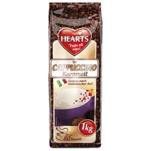 HEARTS Cappuccino Caramel 1 kg instantní kávy v prášku