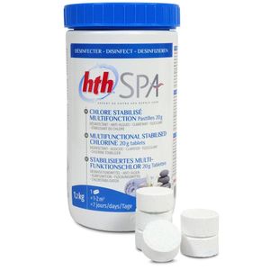 hth Spa Stabilisiertes Multifunktionschlor Tabletten 1,2 Kg Chlor Multifunktionstabletten 20g
