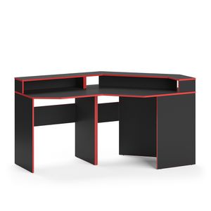 Herný stôl Vicco Kron, 190 x 90 cm, červený/čierny