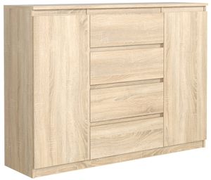 Kommode mit 4 Schubladen 120cm Sideboard Wohnzimmer Schlafzimmer Möbel Highboard Mehrzweckschrank Schrank | Sonoma