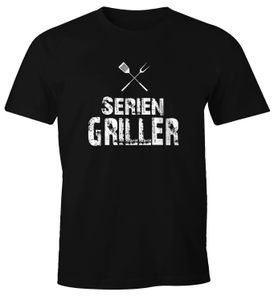 Herren T-Shirt Seriengriller Fun-Shirt Gríll-Shirt Moonworks®  XXL