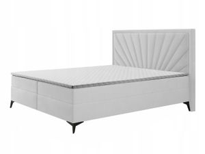 Boxspringbett SANI , Topper Federkern , 140 x 200 cm , ( Weiss - Madryt 920 )