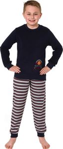 Jungen Frottee langarm Schlafanzug Pyjama mit Bündchen und Basketball-Motiv ; grau , 140 Jungen Frottee langarm Schlafanzug Pyjama mit Bündchen und Basketball-Motiv ; grau , 140