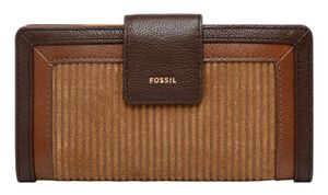 FOSSIL Logan RFID Tab Clutch Wallet Multi Brown