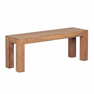 Sitzbank Landhaus-Stil: Massivholz, Akazie/Sheesham, 200/250 kg Belastung, handgefertigt - KADIMA DESIGN