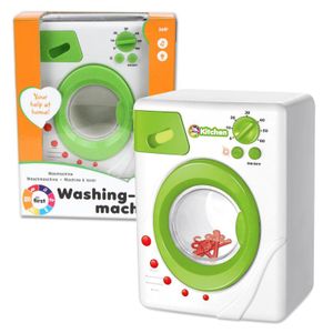 Kaiming Toys Kinder Waschmaschine Weiß Grün mit Waschfunktion Licht Sound