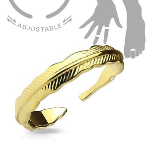Zehenring / Mid Ring „Feder“ Gold