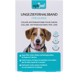 OptiPet 1x Ungezieferhalsband für Hunde, 4 Monate Schutz gegen Flöhe, Zecken ,Mücken, Milben, für Hunde ab 12 Wochen
