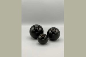 Dekokugeln "Blackball"  3er-Set schwarz  Tischdeko Dekoration