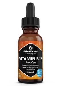 Vitamin B12 Tropfen 100 µg je Tropfen vegan, 50 ml