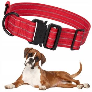 Großer Hund taktische breite Halsband POWERFUL METAL Schnalle 36-56cm