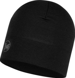 Buff Merino Midweight Solid Black Czapka bez daszka