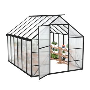 JOIEYOU 310x250x205cm Gartengewächshäuser Winterfest Gewächshaus Set aus Aluminium Rahmen & 4mm Dicke PC-Platten, Stabile Tomatenhaus mit Oberlicht Wetterfeste Treibhaus für Pflanzen Blumen Gemüse JOIEYOU 310x250x205cm Gartengewächshäuser Winterfest Gewächshaus Set aus Aluminium Rahmen & 4mm Dicke PC-Platten, Stabile Tomatenhaus mit Oberlicht Wetterfeste Treibhaus für Pflanzen Blumen Gemüse